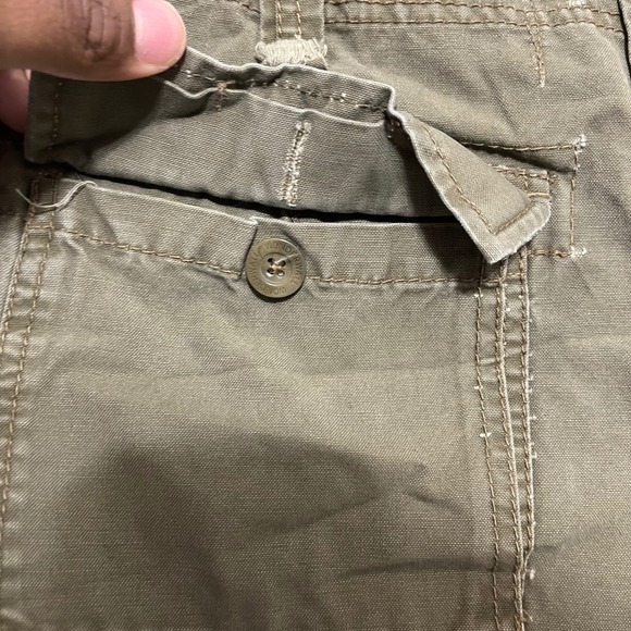 Wonderwall Broken In Cargo Shorts Army Green Mens Size 36 - Picture 13 of 14